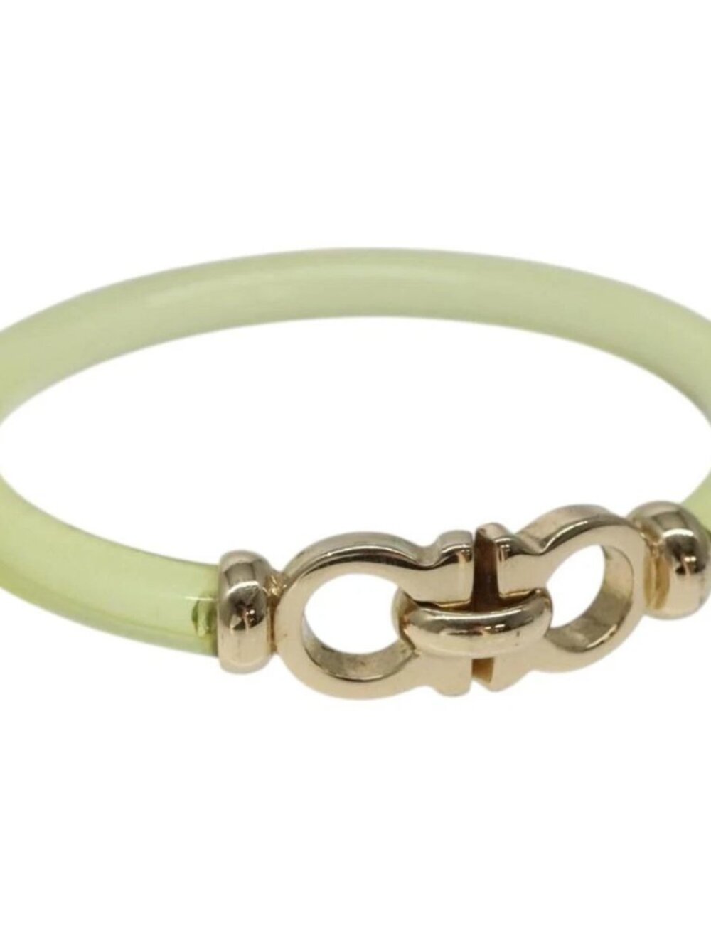 Salvatore Ferragamo Gancini Bracelet plastic Yellow Auth yk18122